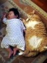 kid and cat