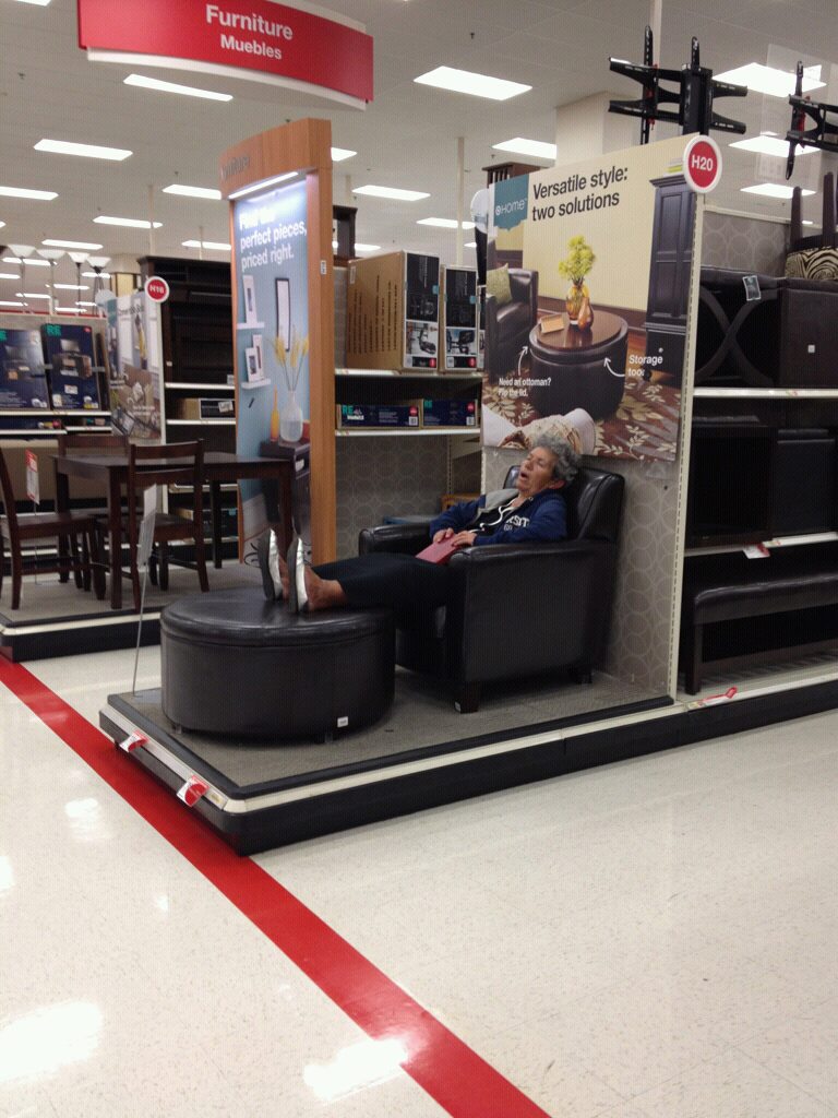 Passed out in Target